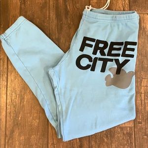 Free city sweatpants. Size large. Turquoise color